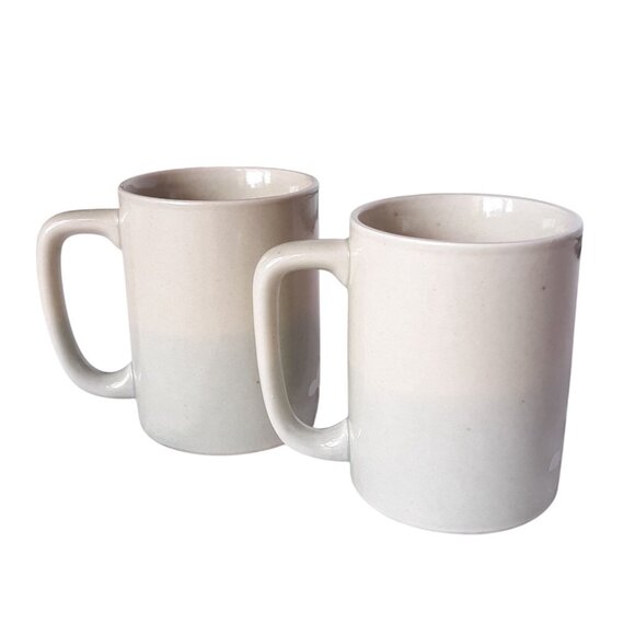 Set Of 2 Otagiri Coffee Mugs Vintage Biplane Design Beige Tones & Cloud Accents - Picture 4 of 8